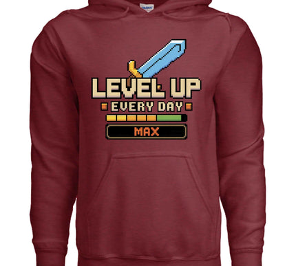 LEVEL UP Hoodie - Gamer Sweatshirt for Console & PC Fans