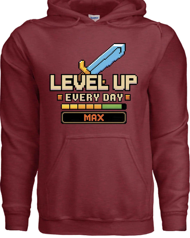 LEVEL UP Hoodie - Gamer Sweatshirt for Console & PC Fans