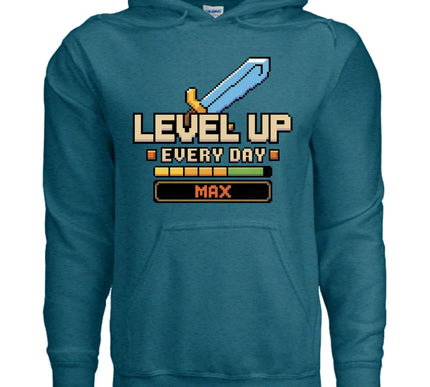 LEVEL UP Hoodie - Gamer Sweatshirt for Console & PC Fans