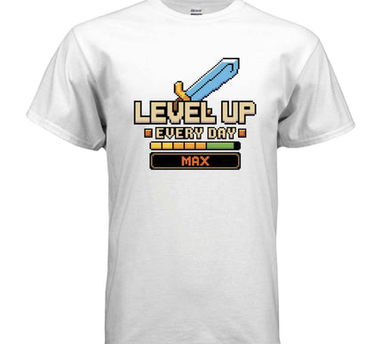 Level Up” Tee – Gamer Shirt for Console & PC Fans