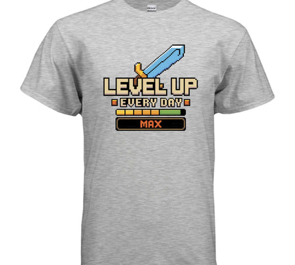 Level Up” Tee – Gamer Shirt for Console & PC Fans