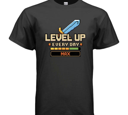 Level Up” Tee – Gamer Shirt for Console & PC Fans