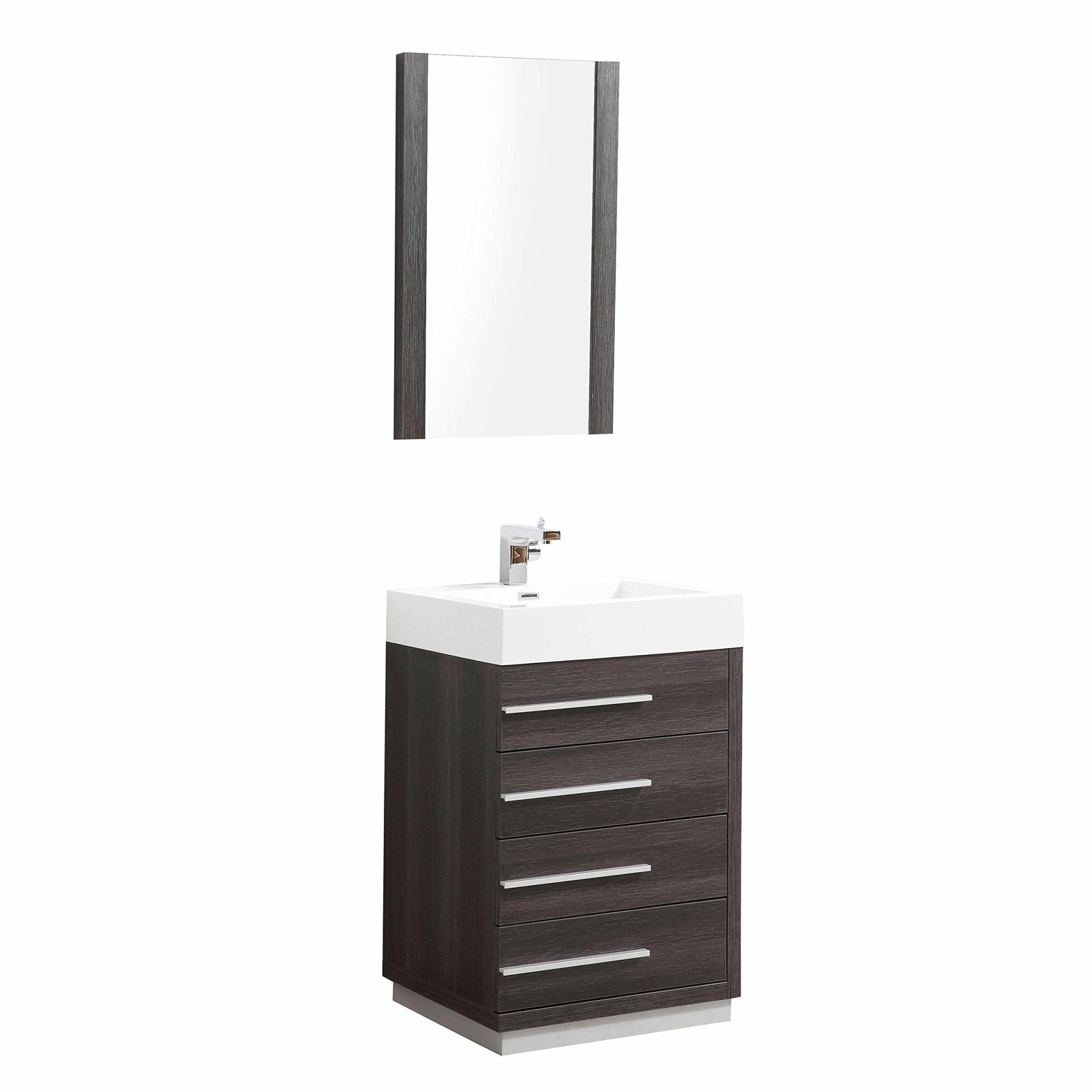 24 Inch Vanity with Acrylic Sink & Mirror - Molaix842708122314Barcelona005 24 07 A M