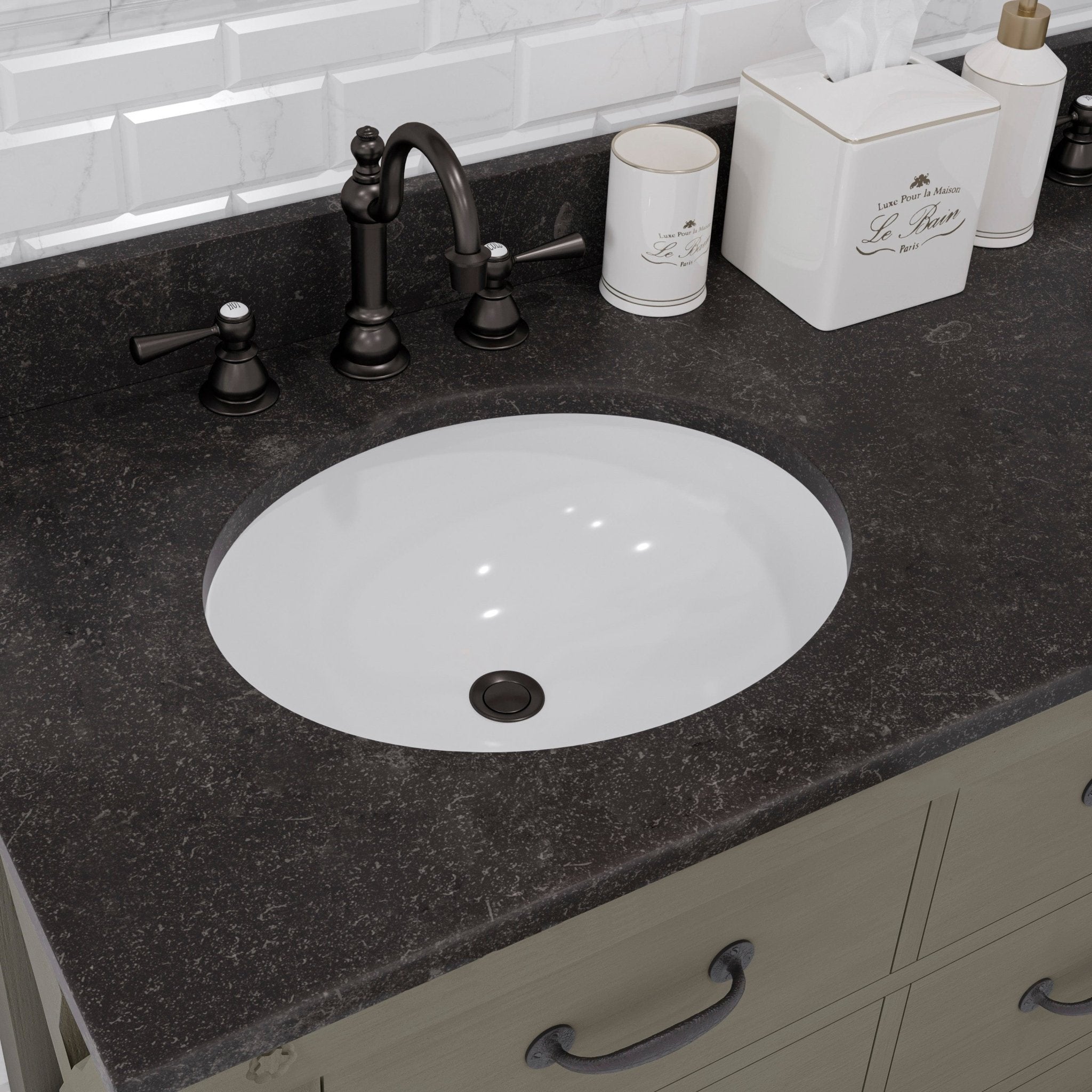 60 Inch Grizzle Grey Double Sink Bathroom Vanity With Blue Limestone Counter Top From The ABERDEEN Collection - Molaix732030747920Bathroom VanitiesAB60BL03GG-000000000