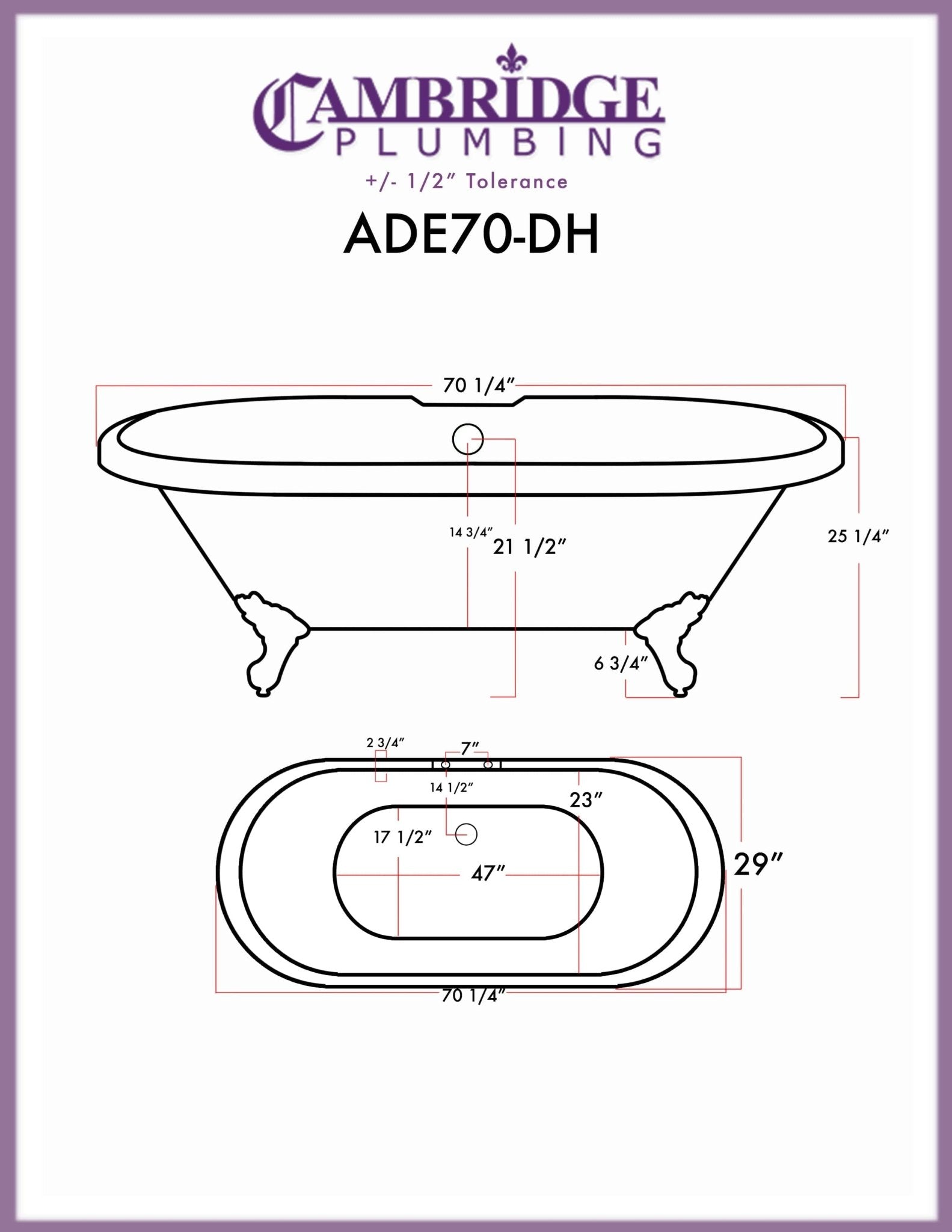 Acrylic Double Ended Clawfoot Soaking Tub and Complete Brushed Nickel Plumbing Package - Molaix633131608533ADE-684D-PKG-BN-7DH
