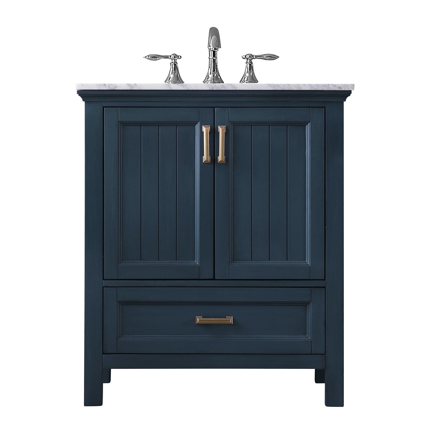 Altair Isla 30" Single Bathroom Vanity Set in Classic Blue and Carrara White Marble Countertop without Mirror 538030-CB-CA-NM - Molaix631112970747Vanity538030-CB-CA-NM