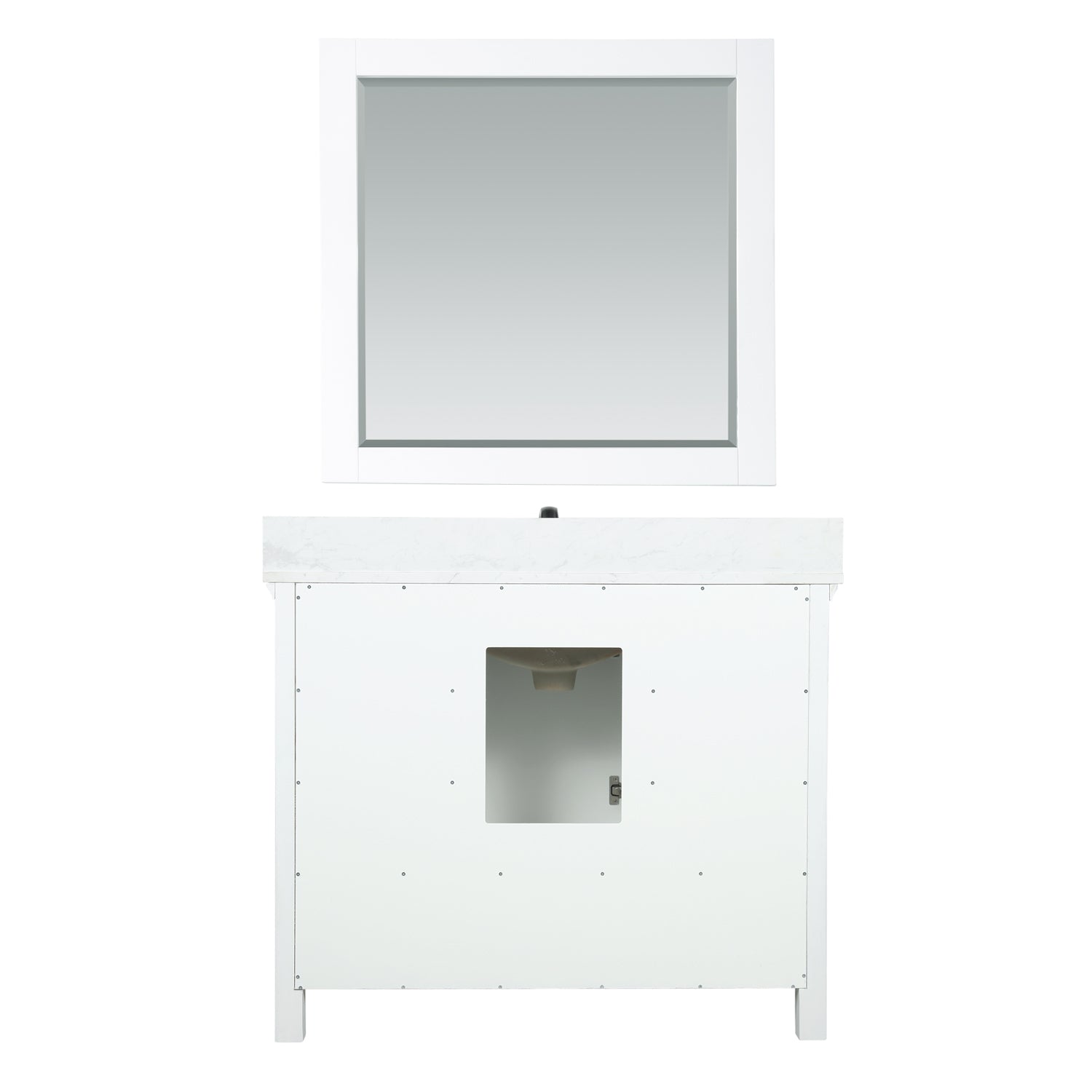 Altair Isla 42" Single Bathroom Vanity Set in White and Carrara White Marble Countertop with Mirror 538042-WH-AW - Molaix696952511338Vanity538042-WH-AW