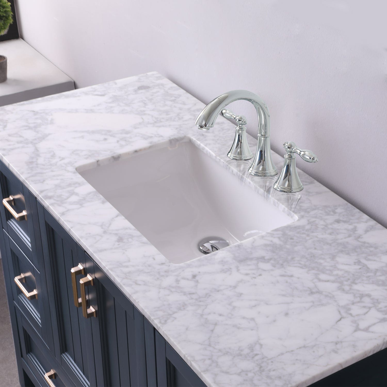 Altair Isla 48" Single Bathroom Vanity Set in Classic Blue and Carrara White Marble Countertop without Mirror 538048-CB-CA-NM - Molaix631112970860Vanity538048-CB-CA-NM