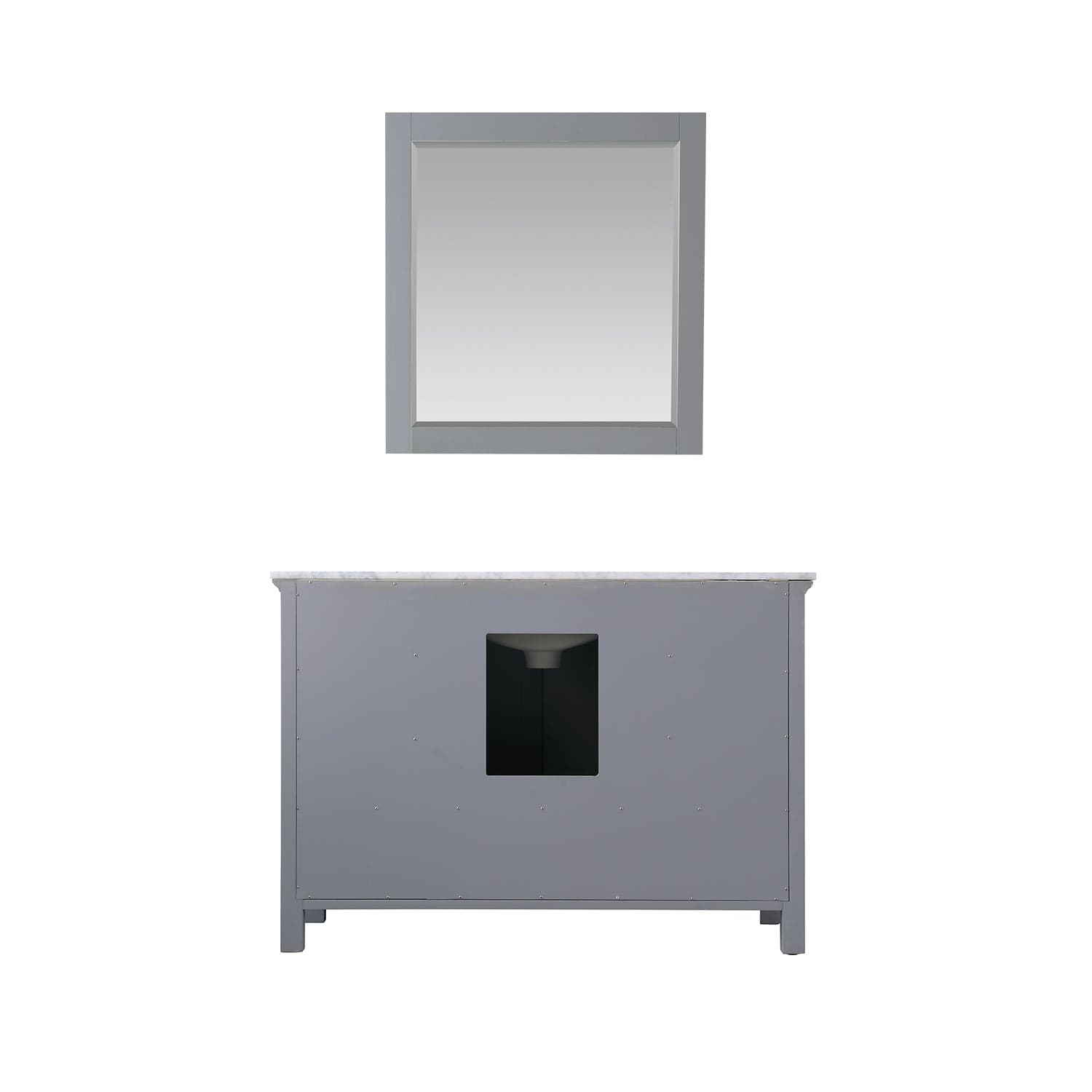 Altair Isla 48" Single Bathroom Vanity Set in Gray and Carrara White Marble Countertop with Mirror 538048-GR-CA - Molaix631112970839Vanity538048-GR-CA