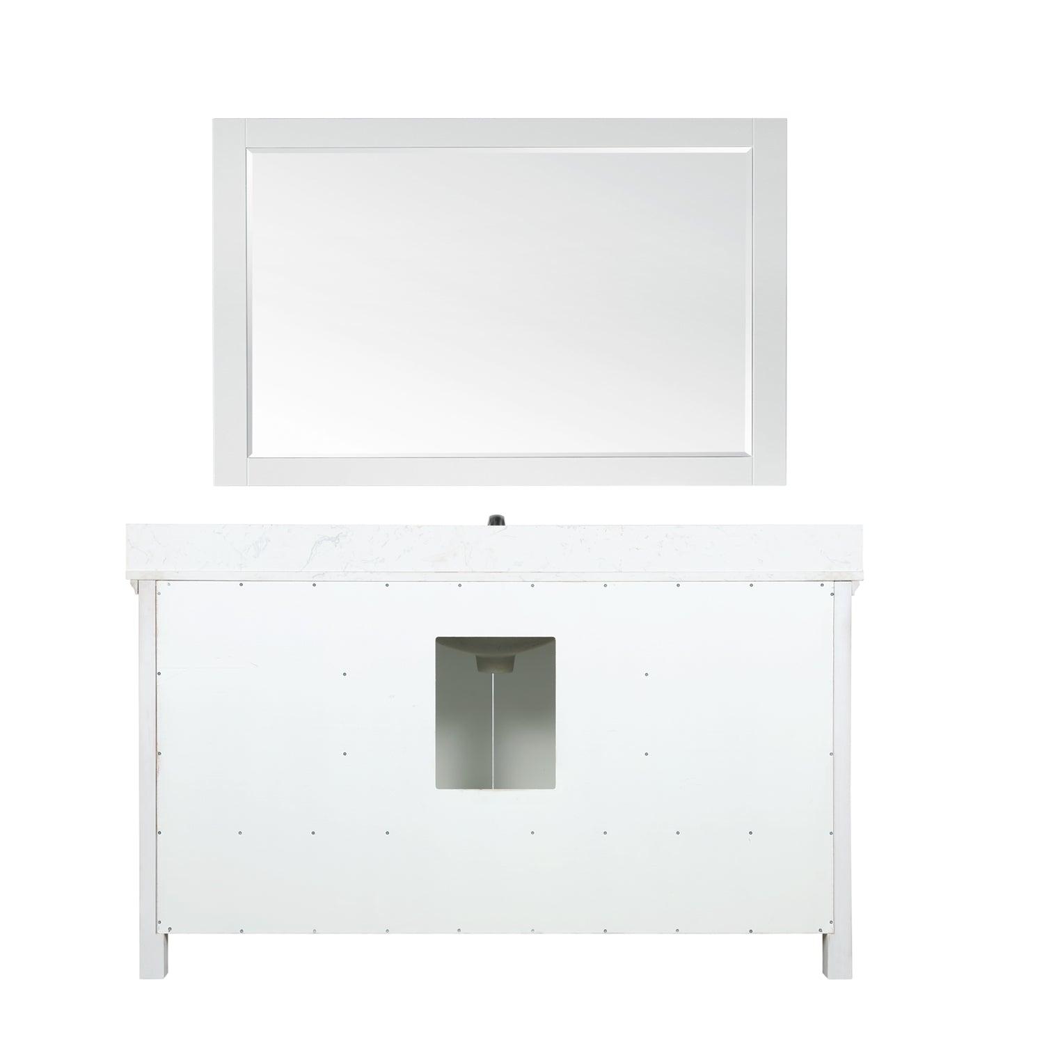 Altair Isla 60" Single Bathroom Vanity Set in White and Carrara White Marble Countertop with Mirror 538060S-WH-AW - Molaix696952511352Vanity538060S-WH-AW