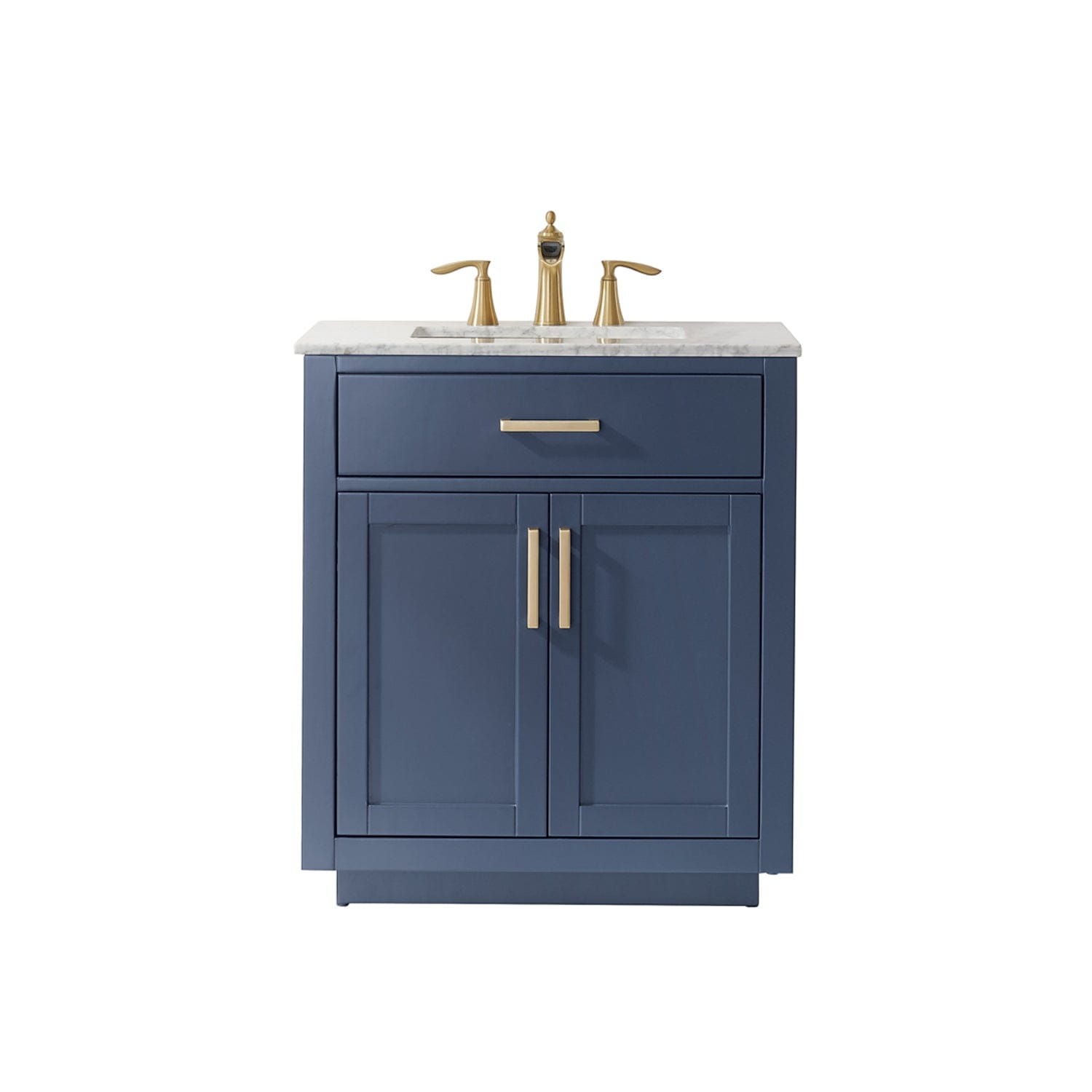 Altair Ivy 30" Single Bathroom Vanity Set in Royal Blue and Carrara White Marble Countertop without Mirror 531030-RB-CA-NM - Molaix631112971065Vanity531030-RB-CA-NM