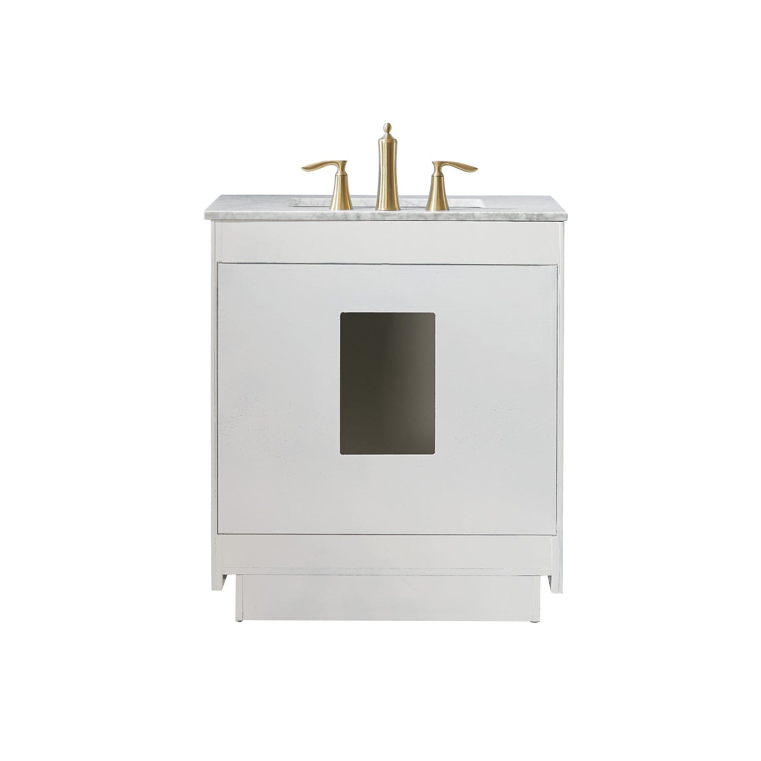 Altair Ivy 30" Single Bathroom Vanity Set in White and Carrara White Marble Countertop without Mirror 531030-WH-CA-NM - Molaix631112971089Vanity531030-WH-CA-NM