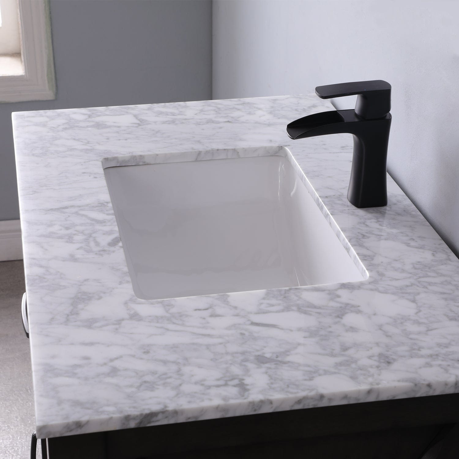 Altair Maribella 36" Single Bathroom Vanity Set in Rust Black and Carrara White Marble Countertop without Mirror 535036-RL-CA-NM - Molaix631112970280Vanity535036-RL-CA-NM