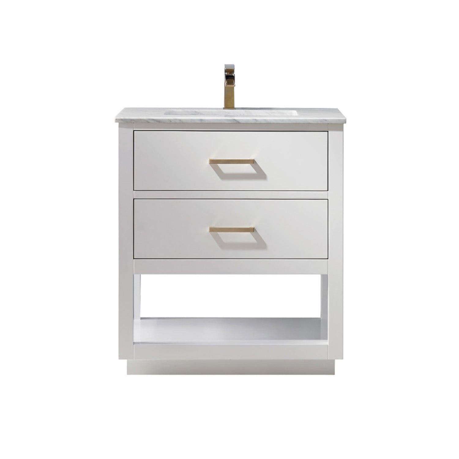 Altair Remi 30" Single Bathroom Vanity Set in White and Carrara White Marble Countertop without Mirror 532030-WH-CA-NM - Molaix631112971386Vanity532030-WH-CA-NM