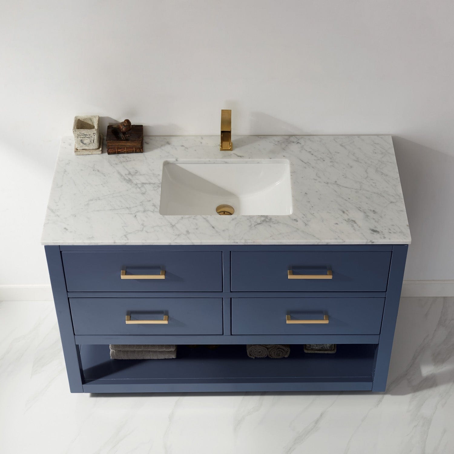 Altair Remi 48" Single Bathroom Vanity Set in Royal Blue and Carrara White Marble Countertop without Mirror 532048-RB-CA-NM - Molaix631112971485Vanity532048-RB-CA-NM
