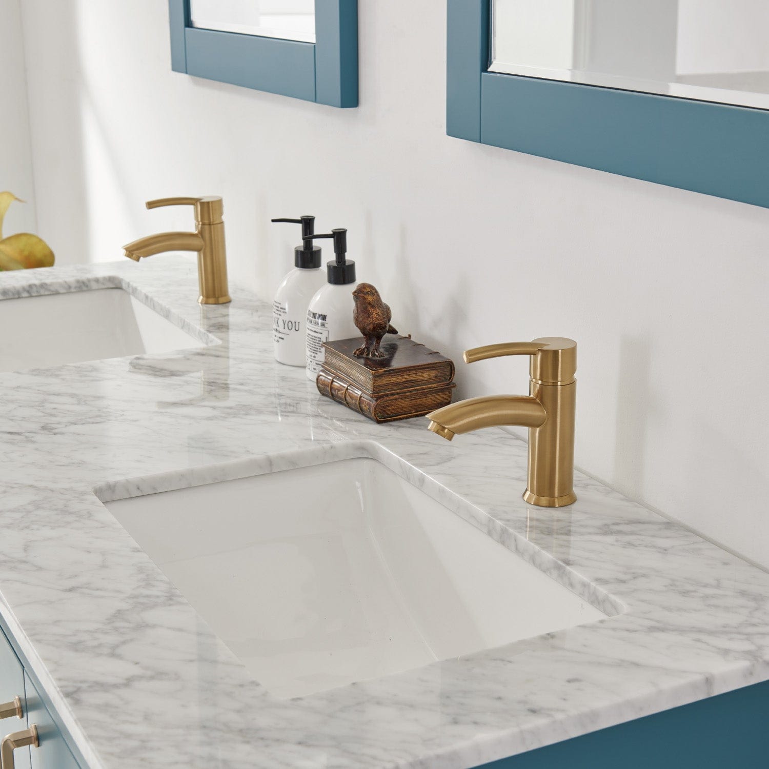 Altair Sutton 60" Double Bathroom Vanity Set in Royal Green and Carrara White Marble Countertop with Mirror 541060-RG-CA - Molaix631112971959Vanity541060-RG-CA