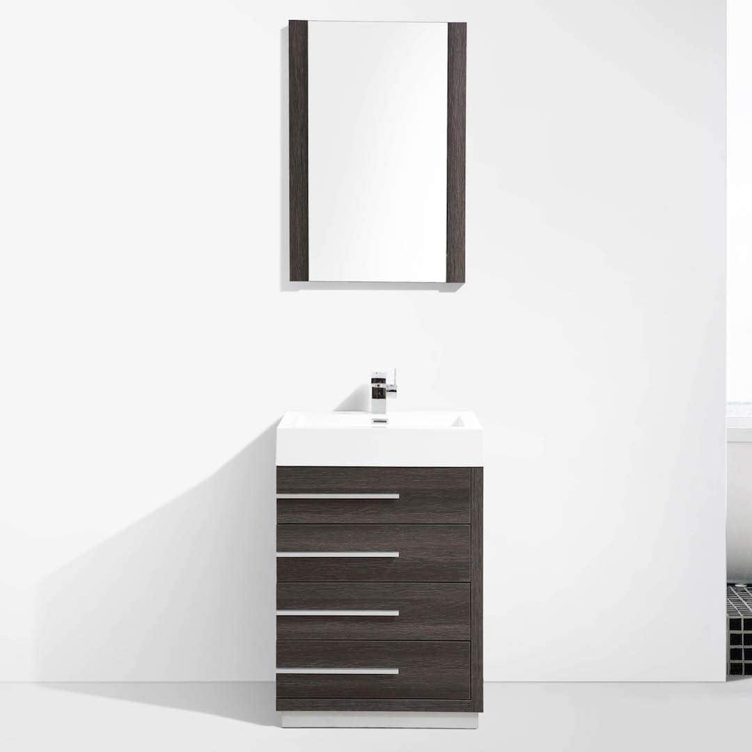 Barcelona - 24 Inch Vanity with Acrylic Sink & Mirror - Dark Oak - Molaix8.43E+11Barcelona005 24 07 A M