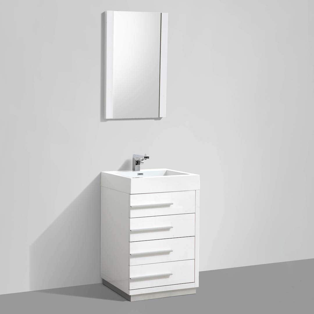 Barcelona - 30 Inch Vanity with Acrylic Sink - White - Molaix842708122321Barcelona005 30 01 A