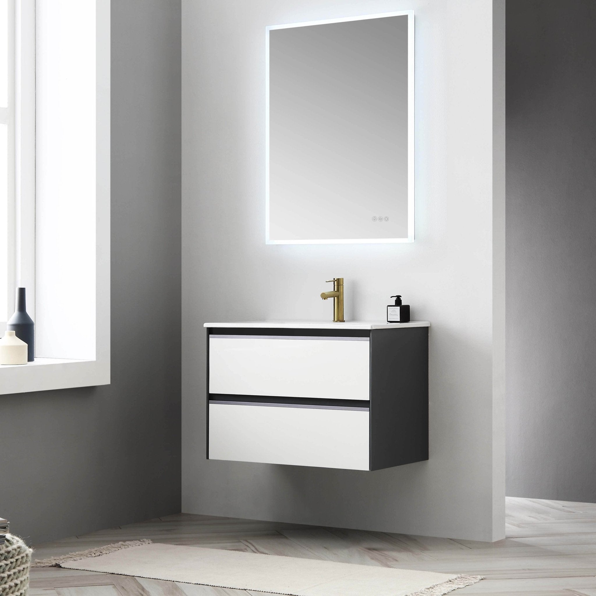 Berlin - 30 Inch Vanity Base Only - White - Molaix842708122635BerlinV8019 30 01