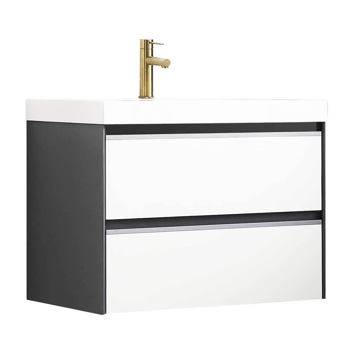 Berlin - 30 Inch Vanity with Acrylic Sink - White - Molaix842708116092Berlin019 30 01 A MT12