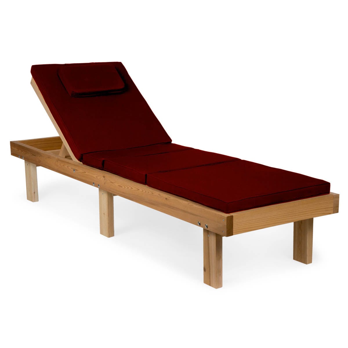 Cedar Chaise Lounger with Red Cushion CL78-R - Molaix - Molaix842088009366ChaisesCL78-R