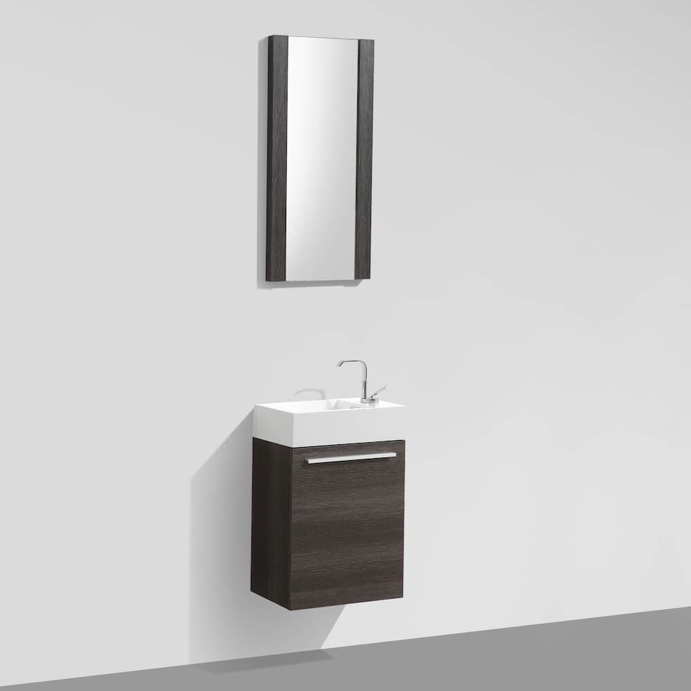 Colmar - 18 Inch Vanity with Acrylic Sink - Dark Oak - Molaix842708117419Colmar004 18 07 A