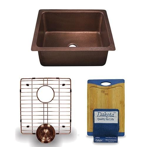 Dakota Signature Handmade Copper Bar Sink Single Bowl 18″ - DSE-HC1816 - Molaix601946607485Bar SinksDSE-HC1816