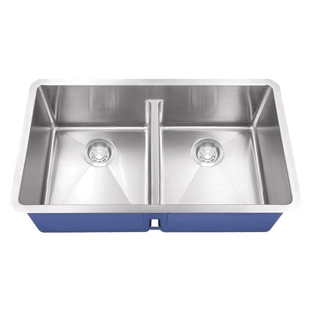 Dakota Signature Micro Radius Double Bowl Kitchen Sink 50/50 32″ w/ Grids - DSM-5050LD - Molaix601946607607Kitchen SinksDSM-5050LD
