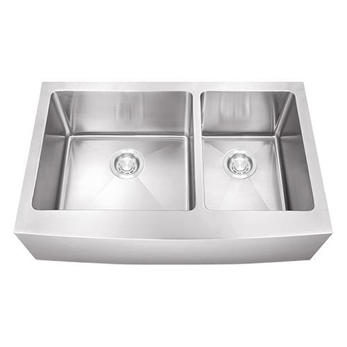 Dakota Signature Micro Radius Kitchen Sink Apron Front Double Bowl 60/40 33″ w/ Grids - DSM-A6040 - Molaix601946607638Kitchen SinksDSM-A6040