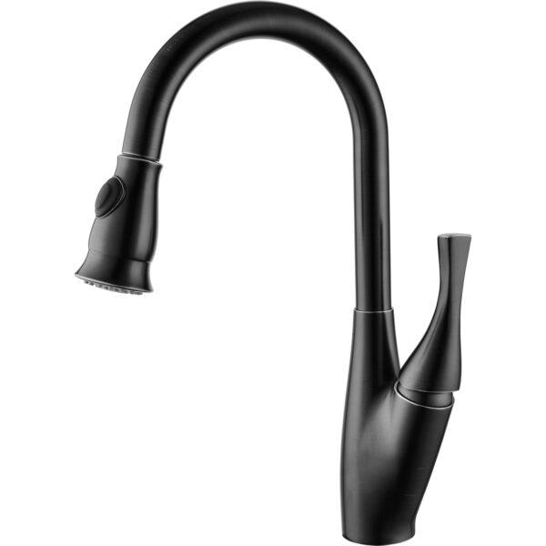Dakota Signature Series 17″ Tall Dual Function Pull down handle with a Modern Style Faucet - MolaixKitchen FaucetsDSF-17KPO06ORB
