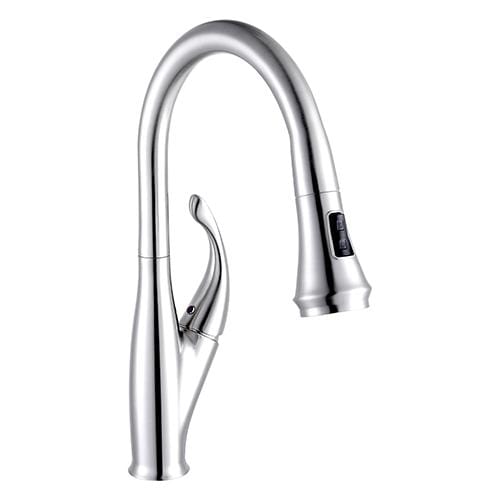 Dakota Signature Series 18″ Tall Dual Function Pull-Down handle with an Elegant Modern Style Faucet - MolaixKitchen FaucetsDSF-18KPO00CR