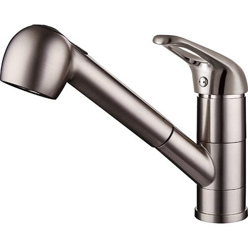 Dakota Signature Series 8″ Tall Dual Function Pullout handle with a Simple Style Faucet - MolaixKitchen FaucetsDSF-08KPO00BN