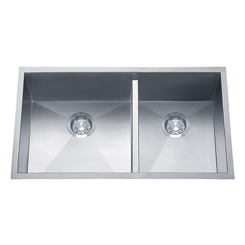 Dakota Signature Zero Radius 60/40 Double Bowl Low Divide 32″ Kitchen Sink w/ Grids - DSZ-6040LD - Molaix601946607980Kitchen SinksDSZ-6040LD