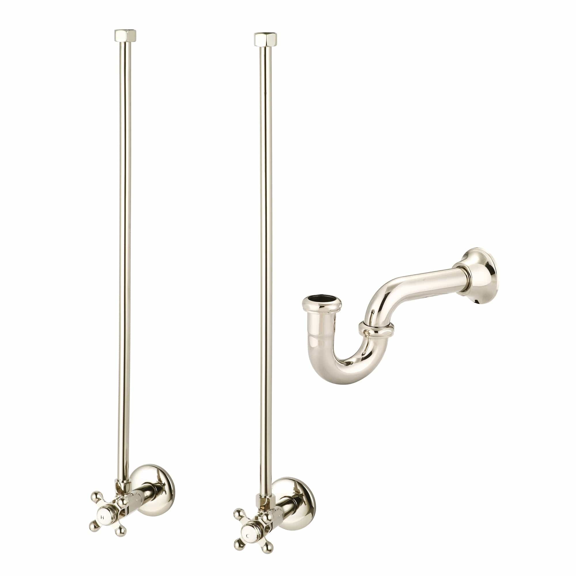 Empire 30 Inch Wide Single Wash Stand, P-Trap, Counter Top with Basin, and F2-0009 Faucet included in Polished Nickel (PVD) Finish - Molaix732030762619EP30D-0509
