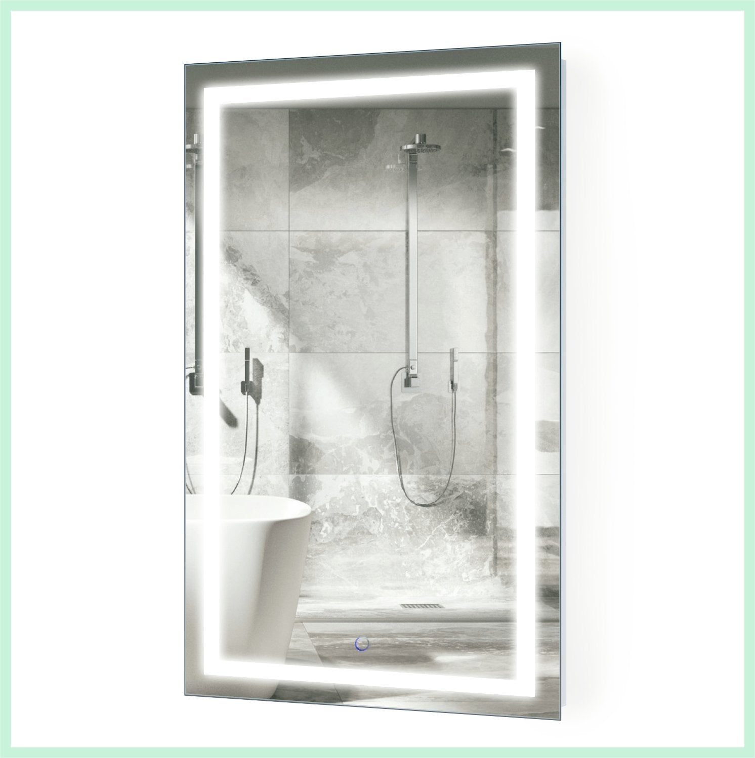 Icon 42" x 24" LED Bathroom Mirror With Dimmer & Defogger | Lighted Vanity Mirror - Molaix - Molaix853962007019Lighted Wall Mirror,RectangleICON4224