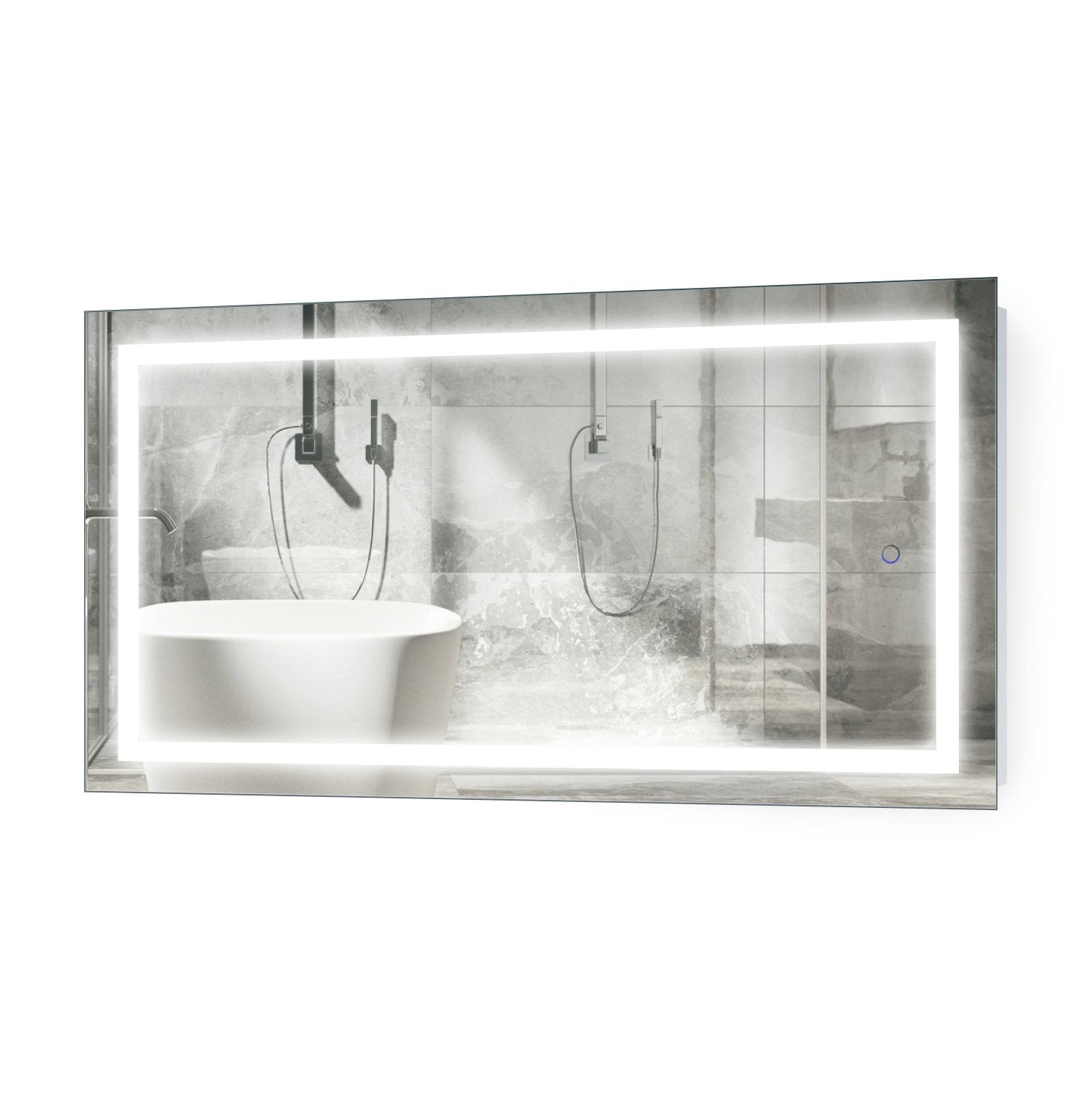 Icon 42" x 24" LED Bathroom Mirror With Dimmer & Defogger | Lighted Vanity Mirror - Molaix - Molaix853962007019Lighted Wall Mirror,RectangleICON4224