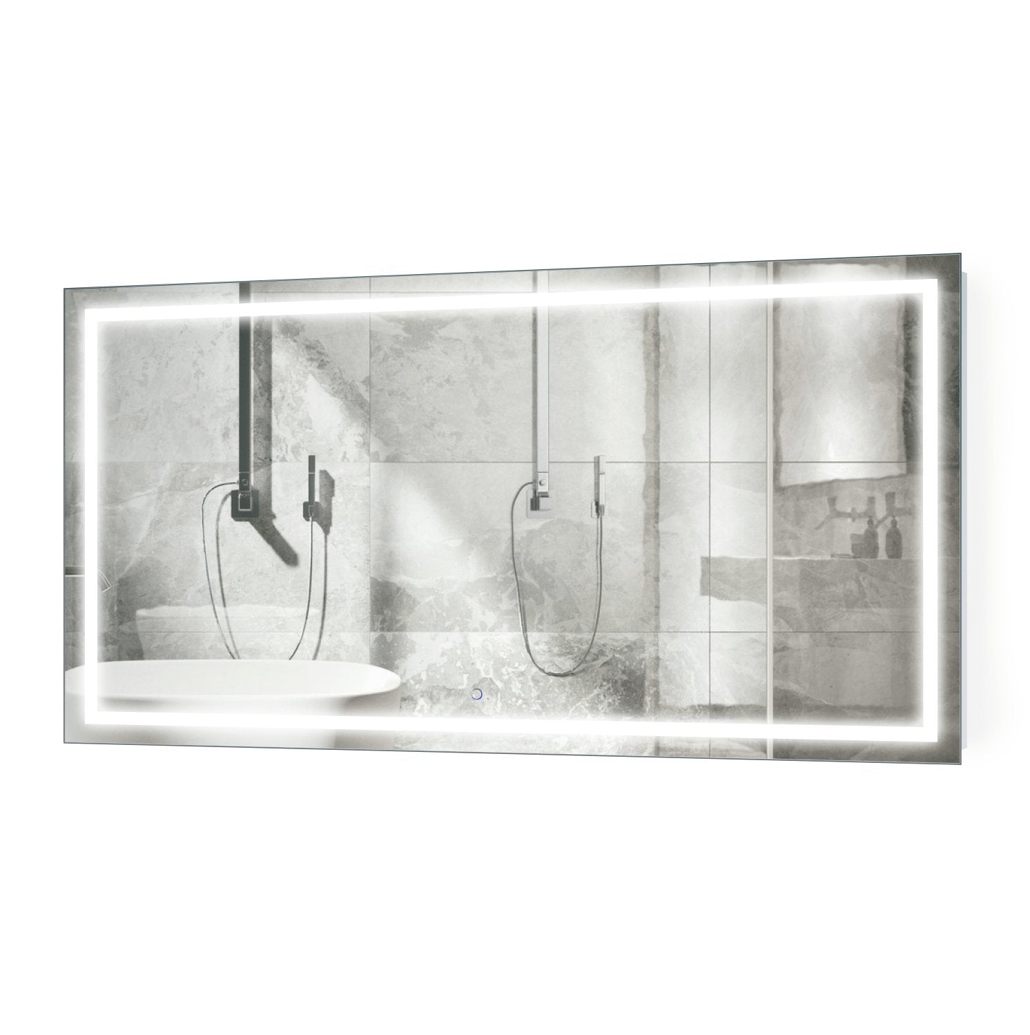 Icon 66" X 36" LED Bathroom Mirror w/ Dimmer & Defogger | Large Lighted Vanity Mirror - Molaix - Molaix853962007637Lighted Wall Mirror,RectangleICON6636