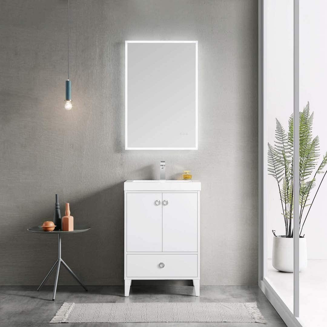 Lyon - 24 Inch Vanity with Acrylic Sink - White - Molaix842708116214Lyon023 24 01 A