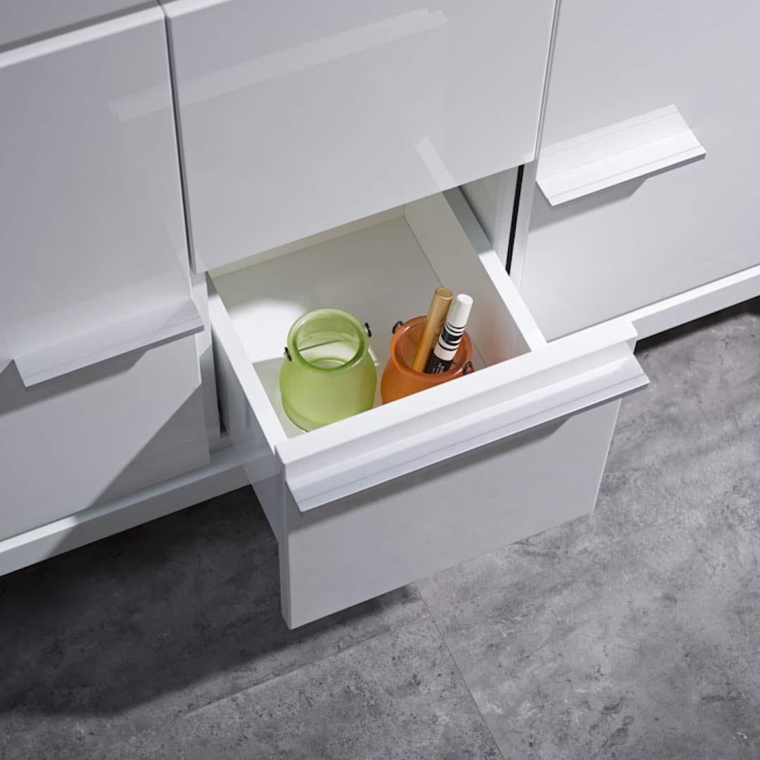 Milan - 48 Inch Vanity with Ceramic Single Sink & Mirror - White - Molaix842708124127Milan014 48 01S C M