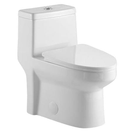 One Piece Elongated Bowl Push Button Flush Toilet - DSW-1EP18W - Molaix601946608109ToiletsDSW-1EP18W