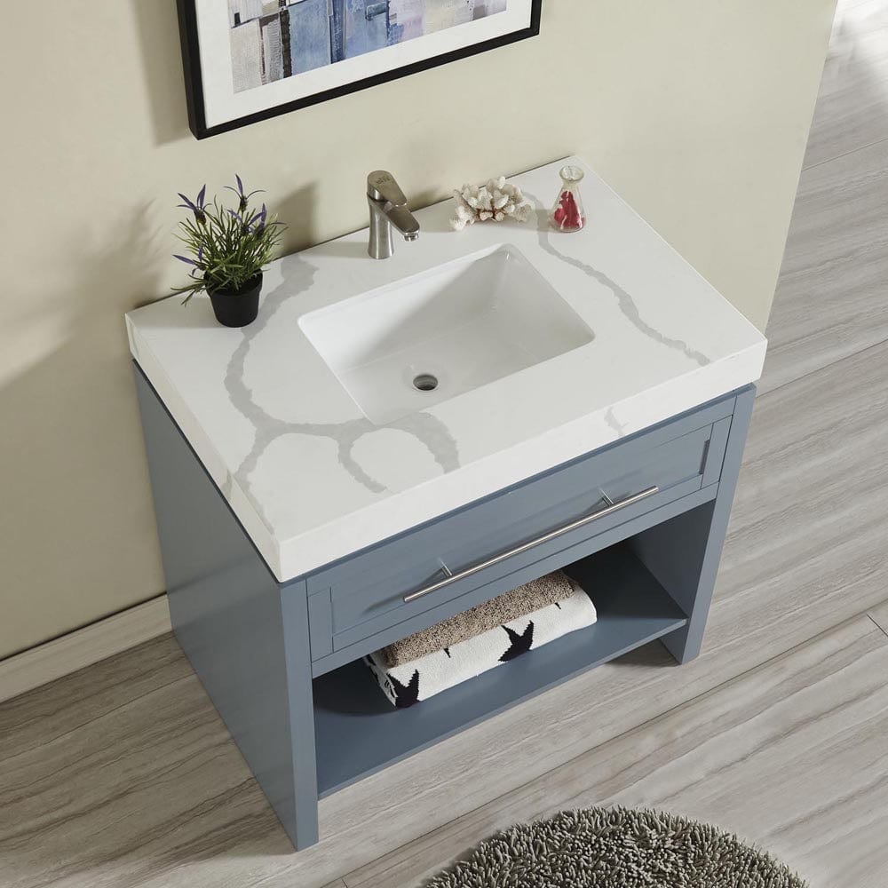 Silkroad Exclusive 36-inch Calacatta White Quartz Top Single Sink Bathroom Vanity - C01136GC_T0236LSC - Molaix600316839556Bathroom VanityC01136GC_T0236LSC