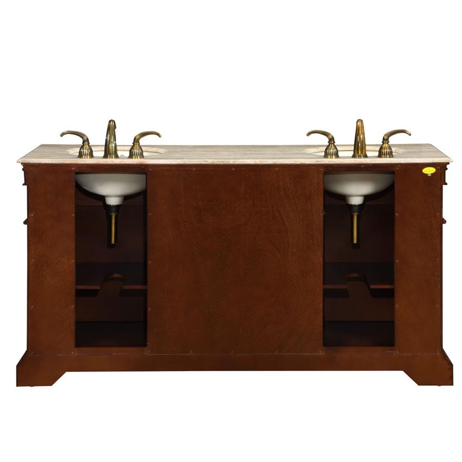 Silkroad Exclusive 67-inch Travertine Top Double Sink Bathroom Vanity - LTP-0181-T-UIC-67 - Molaix610256801209Bathroom VanityLTP-0181-T-UIC-67