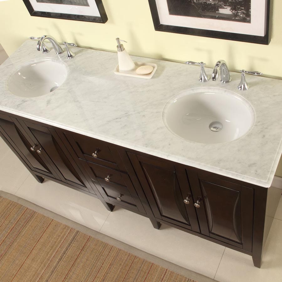 Silkroad Exclusive 68-inch Carrara White Marble Top Single Sink Bathroom Vanity - FS-0269-WM-UWC-68 - Molaix610256802244Bathroom VanityFS-0269-WM-UWC-68