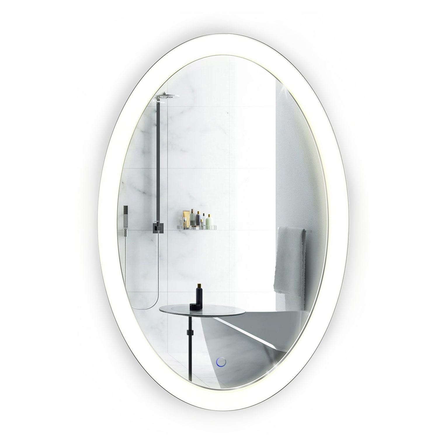 Sol Oval 20" x 30" LED Bathroom Mirror w/ Dimmer & Defogger | Oval Back-lit Vanity Mirror - Molaix - Molaix853962007071Lighted Wall Mirror,OvalSOL2030O