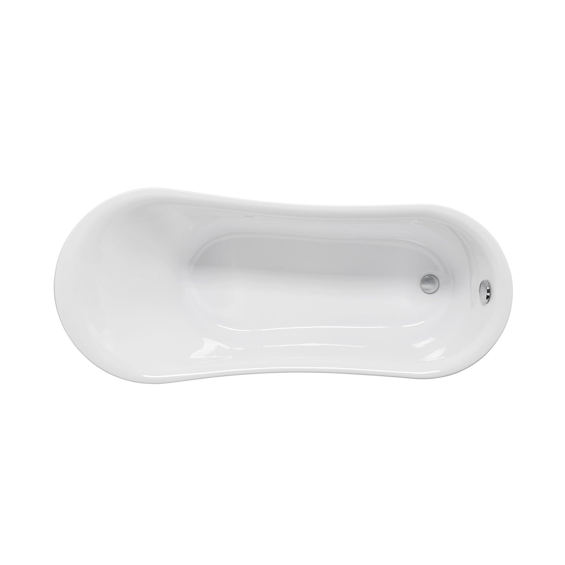Swiss Madison Caché Single Slipper, Clawfoot Soaking Acrylic Bathtub, Chrome Clawfoot - Molaix723552143703TubsSM-FB585CC
