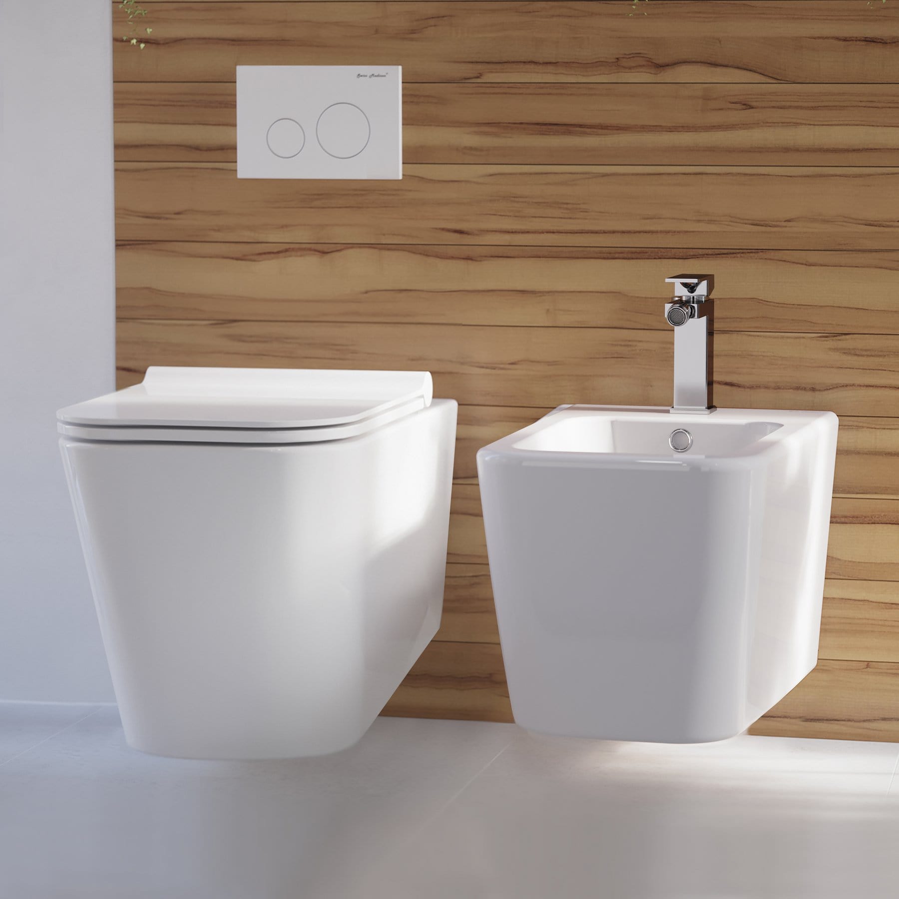 Swiss Madison Concorde Wall-Hung Square Toilet Bowl - SM-WT442 - Molaix723552143680ToiletsSM-WT442