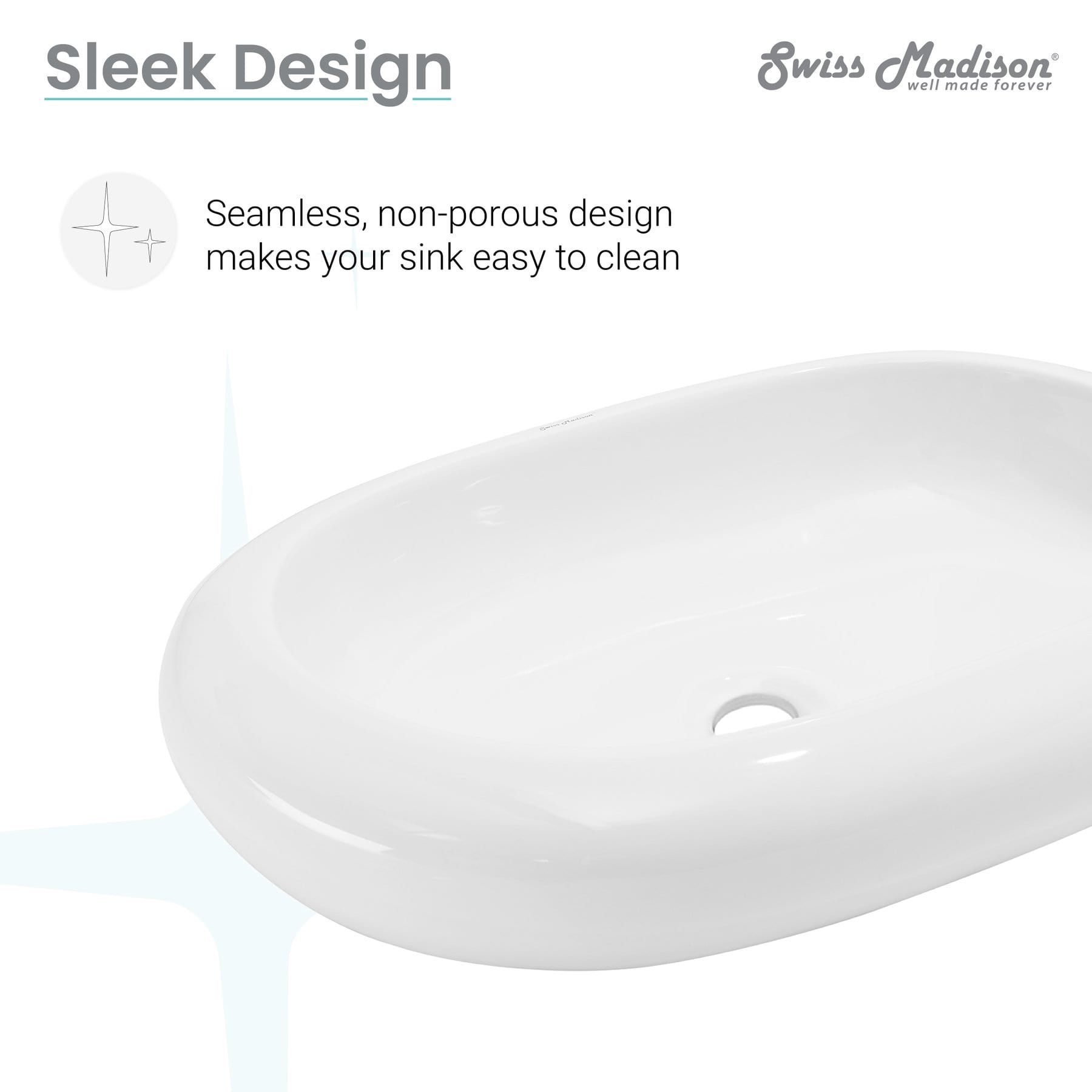 Swiss Madison Plaisir 25" Oval Vessel Bathroom Sink - SM-VS272 - Molaix723552143765AccessoriesSM-VS272