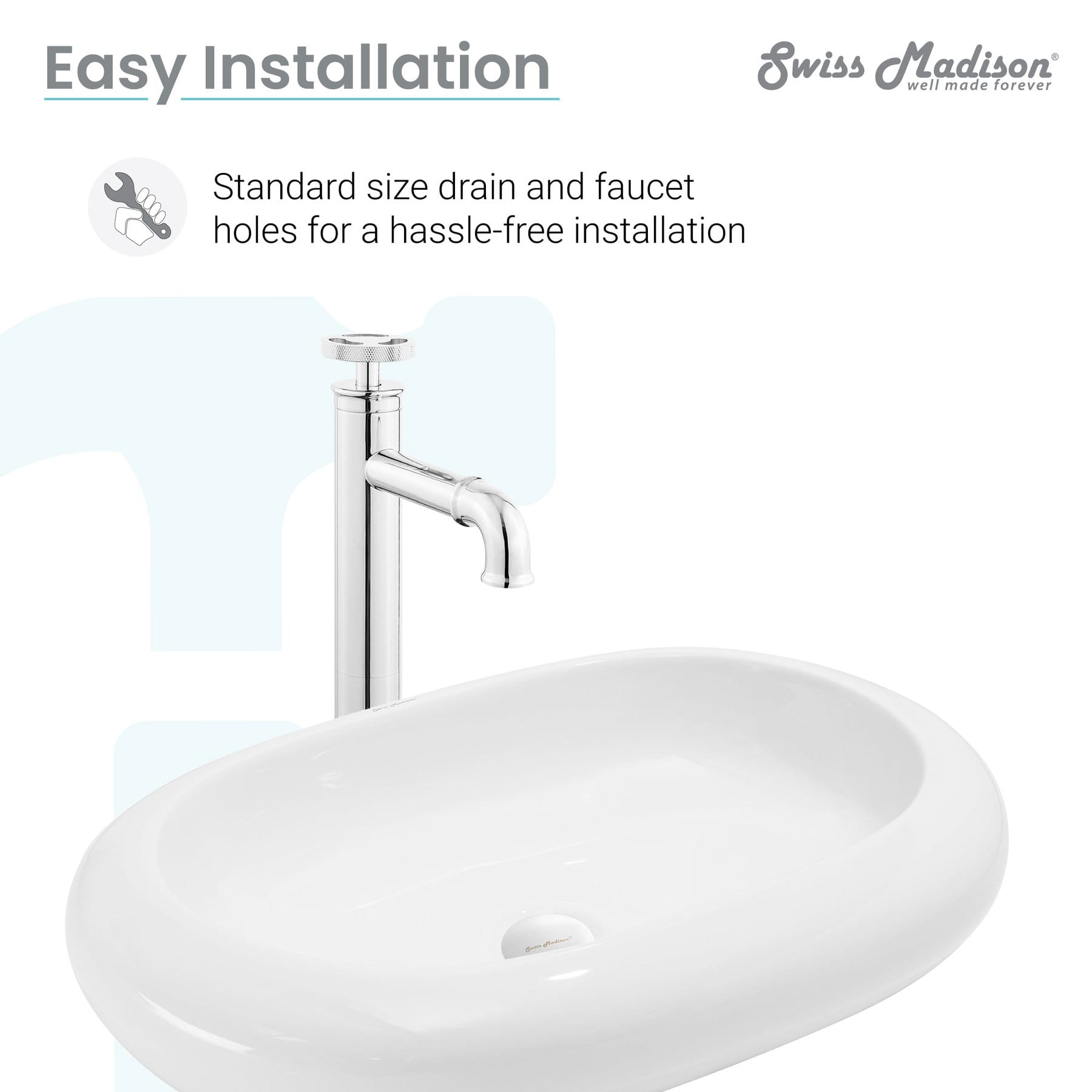 Swiss Madison Plaisir 25" Oval Vessel Bathroom Sink - SM-VS272 - Molaix723552143765AccessoriesSM-VS272