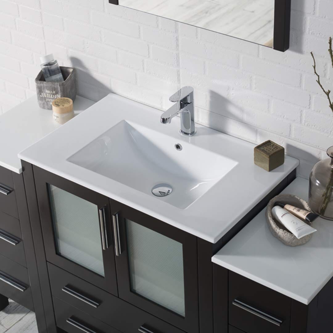 Sydney - 54 Inch Vanity with Ceramic Sink - Espresso - Molaix842708118096Sydney001 54 02 C