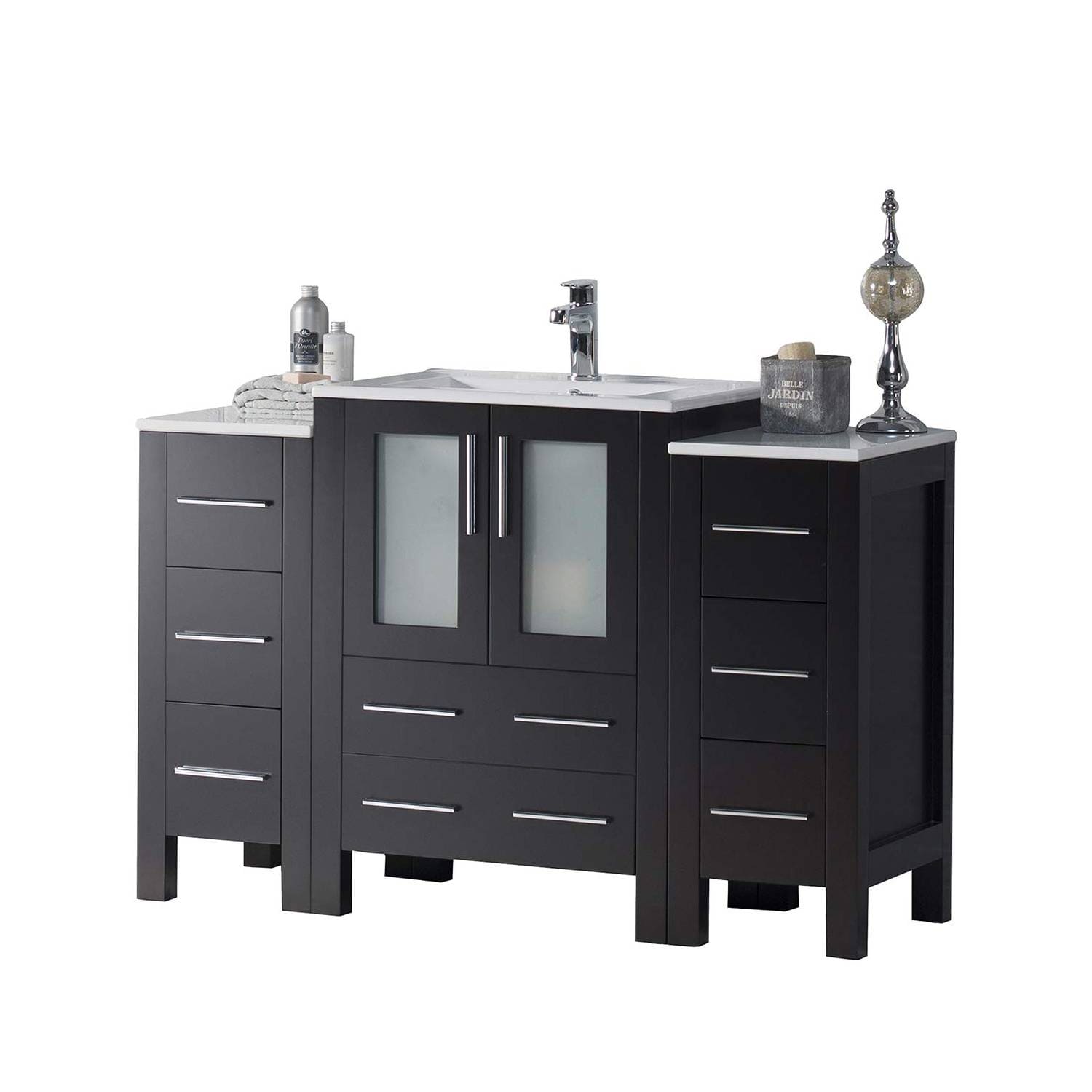 Sydney - 54 Inch Vanity with Ceramic Sink - Espresso - Molaix842708118096Sydney001 54 02 C